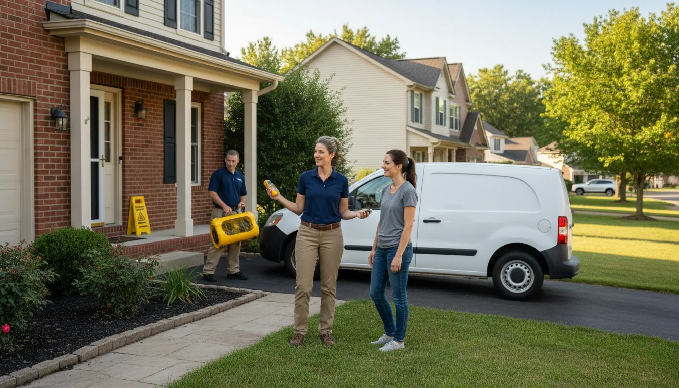 Residential water damage restoration in Milford, MI